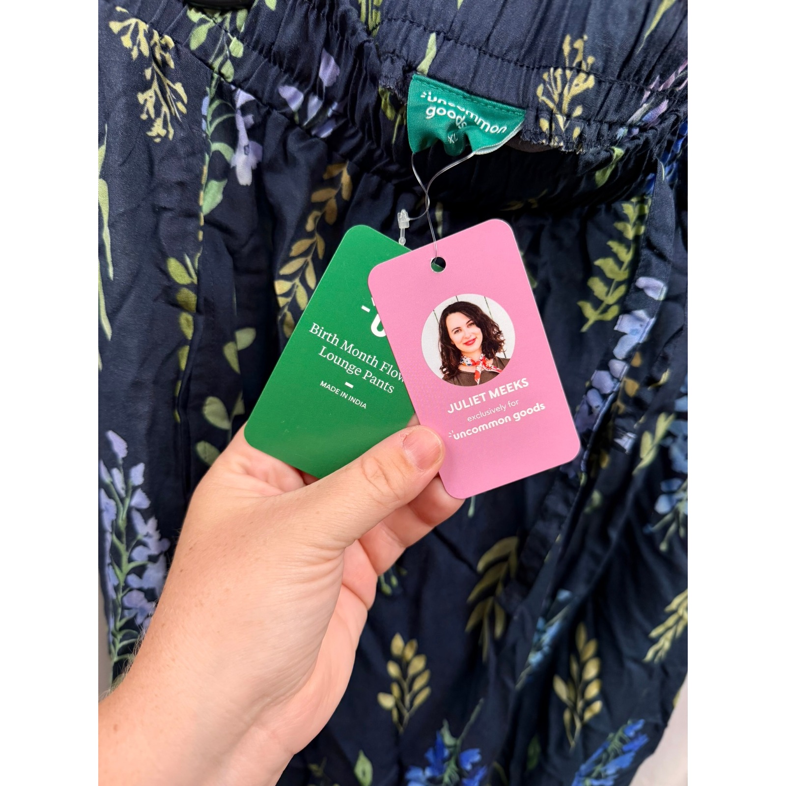Uncommon Goods New Women's Birth Month Flower Lounge Pants, July L/Xl — image 6 of 7